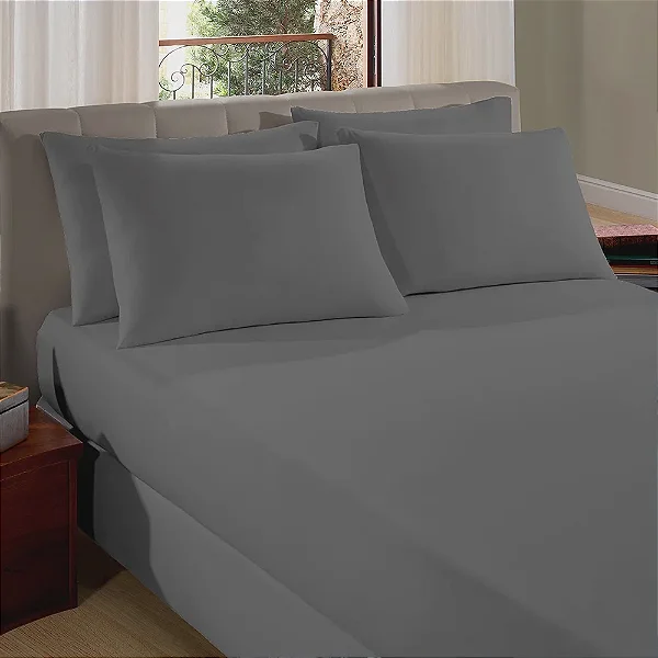 LENÇOL SUL PREMIUM CASAL LISO QUARTZO