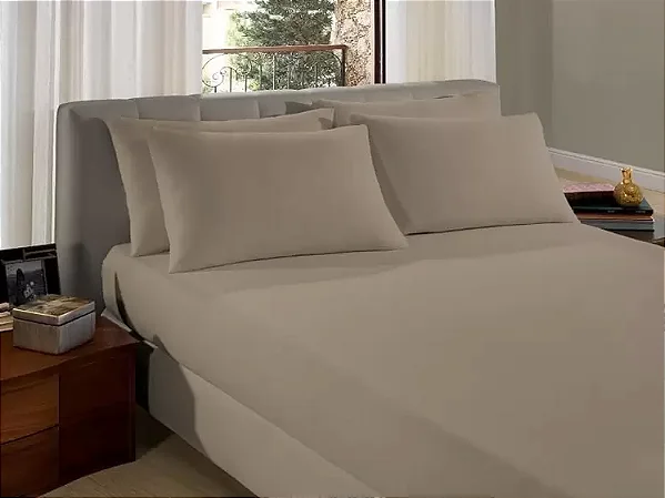 LENCOL SUL PREMIUM CASAL LISO MARZIPAN