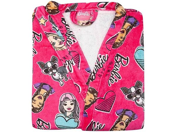 ROUPAO DOL INFANTIL FELP VELOUR P BARBIE 26