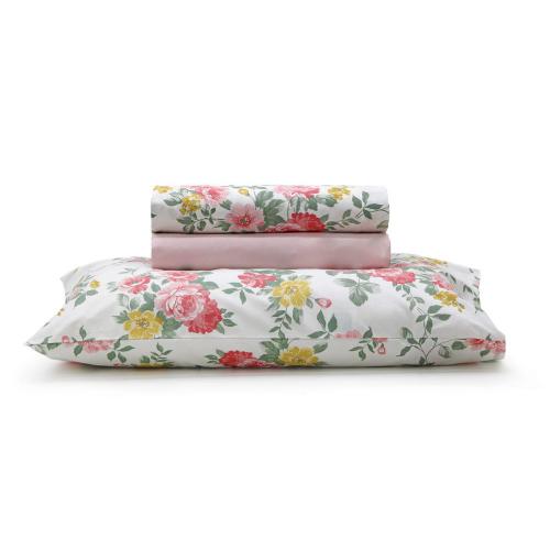 Jogo de Cama Coteminas Queen Prata Eve Rosa