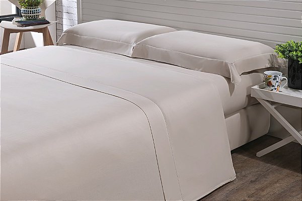 Jogo de Cama Niazitex King Ponto Ajour cor Kaki