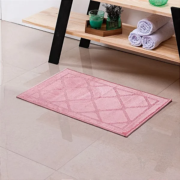 TAPETE NIA BANHEIRO SERGIPE 40X60 UNICO/ROSE