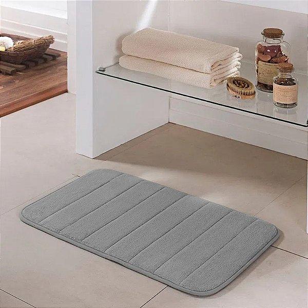 TAPETE NIA BANHEIRO MIAMI 40X60 UNICO/PRATA