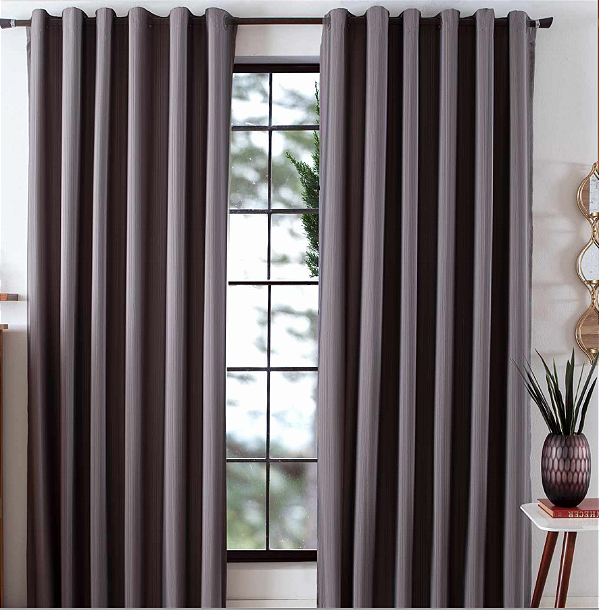 CORTINA BECADECOR MADRAS 400X260 8110 CINZA