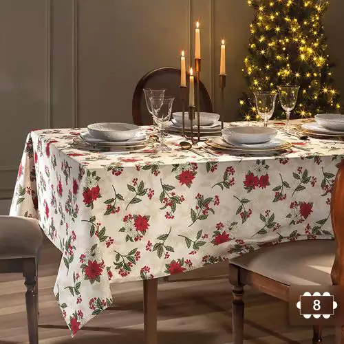 TOALHA DE MESA DOL CELEBRA 160X240 NATAL 95 8 LUGARES