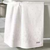 T BANHO DOL VELOUR JACQUARD ROMANCE 70X140 BRANCO