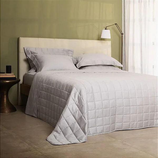 KIT COLCHA BUD DAMASK STRIPES SOLTEIRO 180/250 BG
