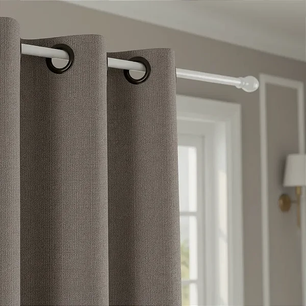 Cortina Bella Janela Rústica 360x250 Poli Taupe