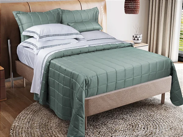 Jogo de Cama Marken Fassi Queen T-3769 Branco/Verde