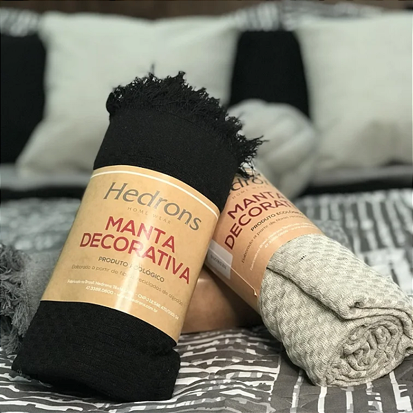 Manta Hedrons Buzios 120x145 Preto