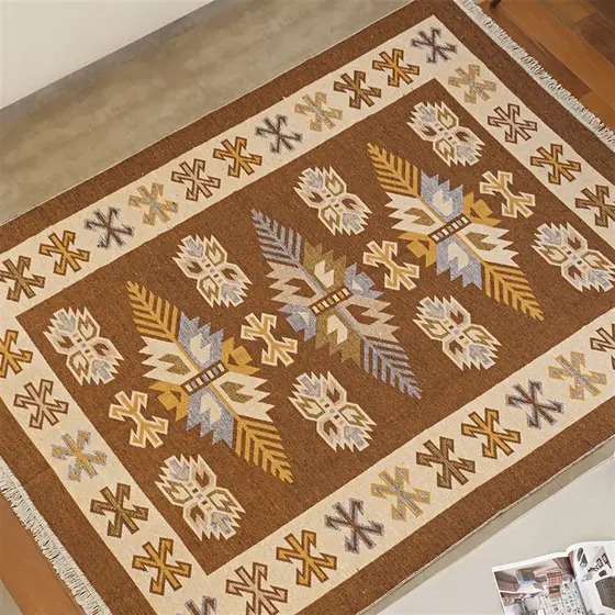 TAPETE NIA KILIM ANTEP 100X140 DES 001 MARRON