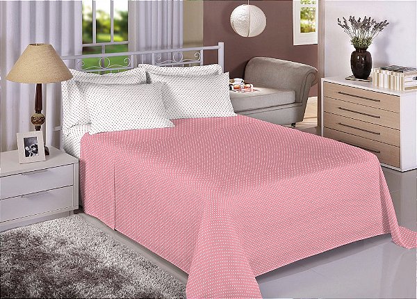 Jogo de Cama Estamparia Solteiro Premium Linea Rosa Antigo