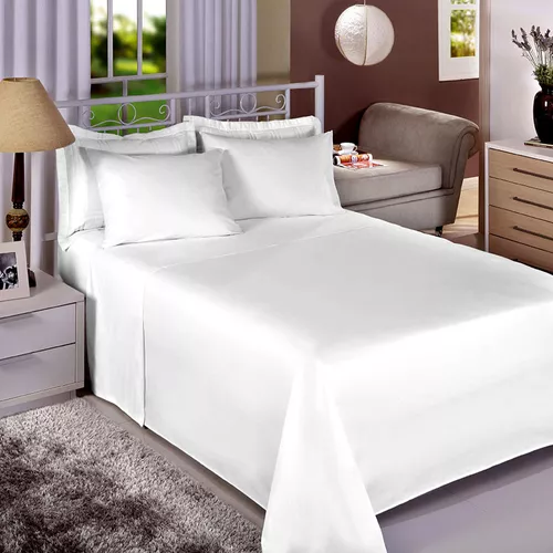 Jogo de Cama Estamparia Solteiro Premium Linea Branco