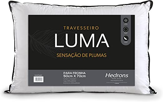 TRAVESSEIRO HDR LUMA 50X70 FIBRA SILICONIZADA