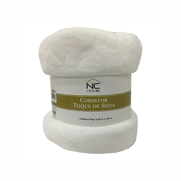 COBERTOR NIA TOQUE DE SEDA NC 220X240 BRANCO QUEEN
