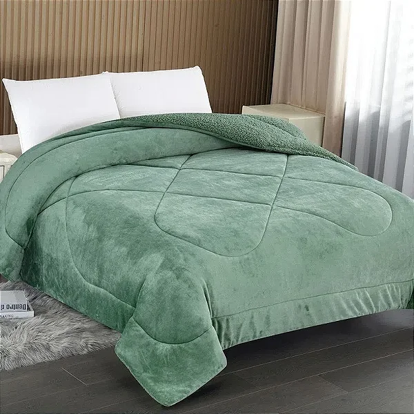 EDREDOM NIA CAPETOWN CASAL 180X220 VERDE MALTA