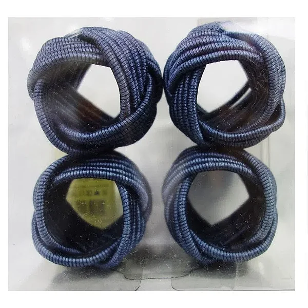 KIT PORTA GUARDANAPOS NIA CORDAS 4PCS MARINHO