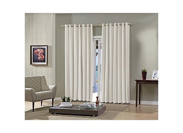 CORTINA BJA PRATIKA 260X170 LISA SLIM MARFIM