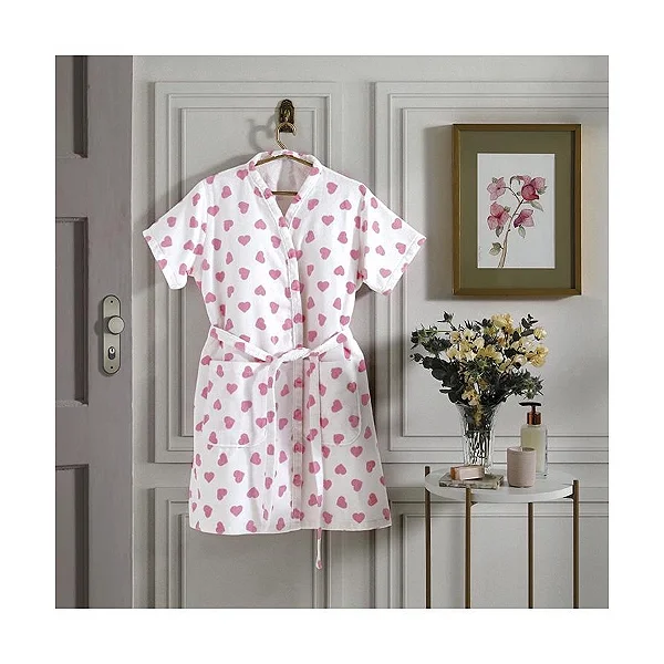 ROUPAO DOL ADULTO FIORI VELOUR P FORMOSA ROSA