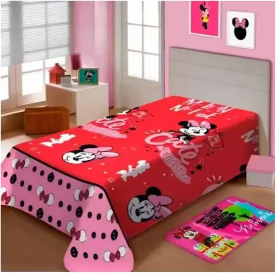 MANTA JOL DISNEY FUN C/CINTA 150X200 MINNIE MOUSE