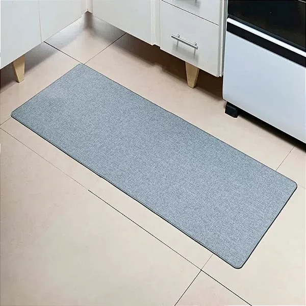 TAPETE NIA COZINHA NATURE 46X180 CINZA