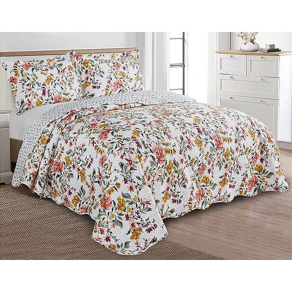 KIT COLCHA CAM EVOL PATCHWORK CASAL 220X240 BRISA