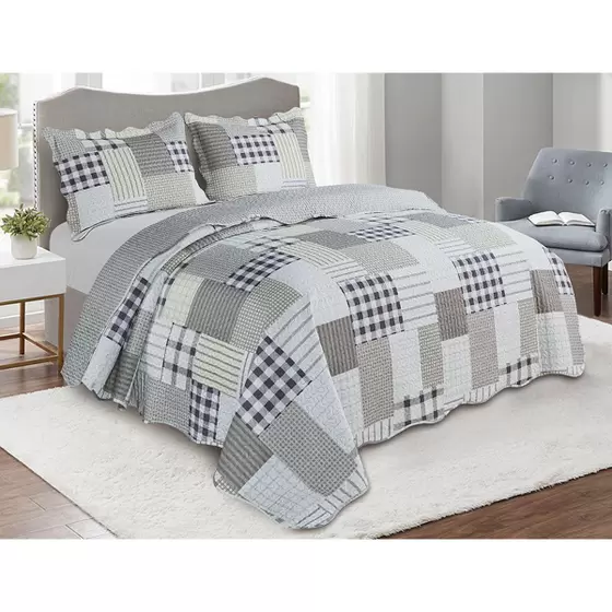 KIT COLCHA CAM EVOL PATCHWORK CASAL SOLSTICE