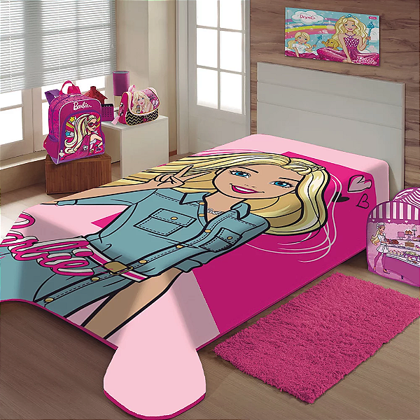 COBERTOR JOL RASCHEL PLUS MATTEL BARBIE MODA