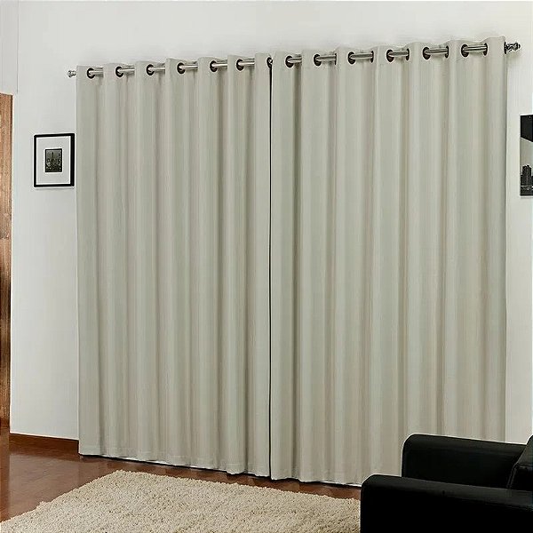 CORTINA NIA 100% BLACKOUT LS NC 260X230 PALHA