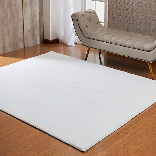 TAPETE NIA PELE ALBANY 060X120 BRANCO