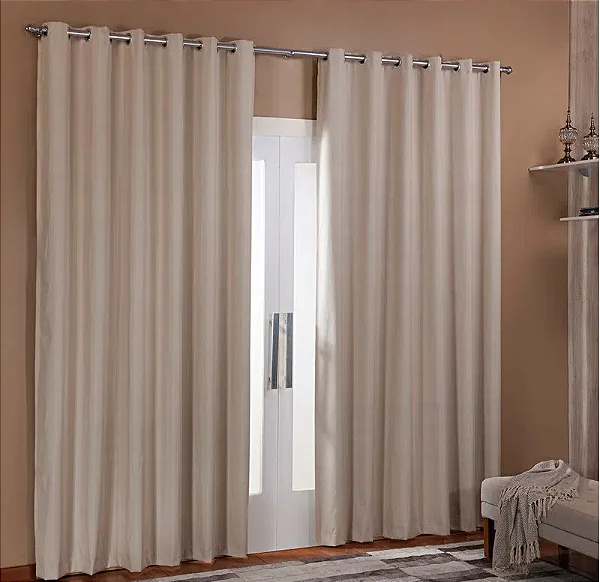 CORTINA NIA 100% BLACKOUT LS NC 260X230 BEGE