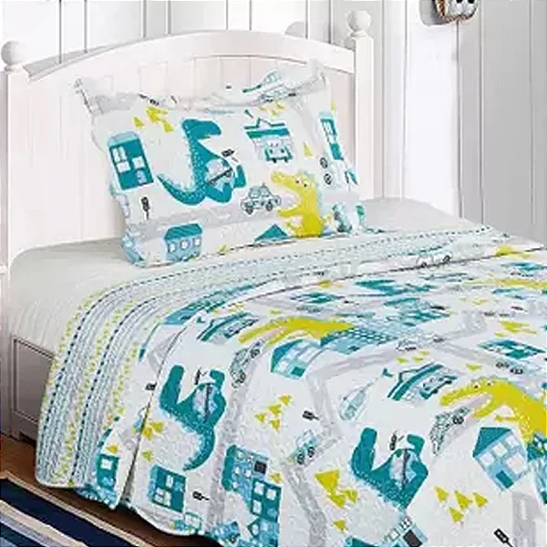 KIT COLCHA CAM EVOL INFANTIL 160X230 DINOS