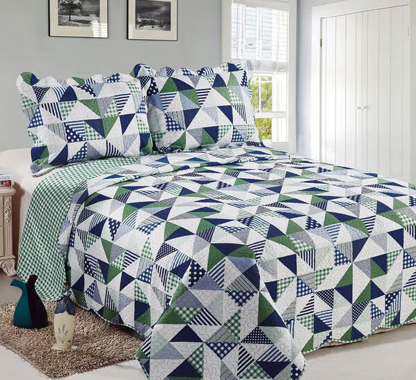 KIT COLCHA CAM EVOL PATCHWORK CASAL VERIDIANA