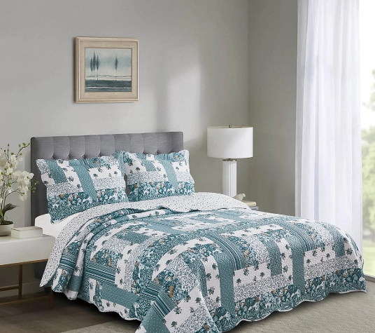 KIT COLCHA CAM EVOL PATCHWORK CASAL SPIRALI
