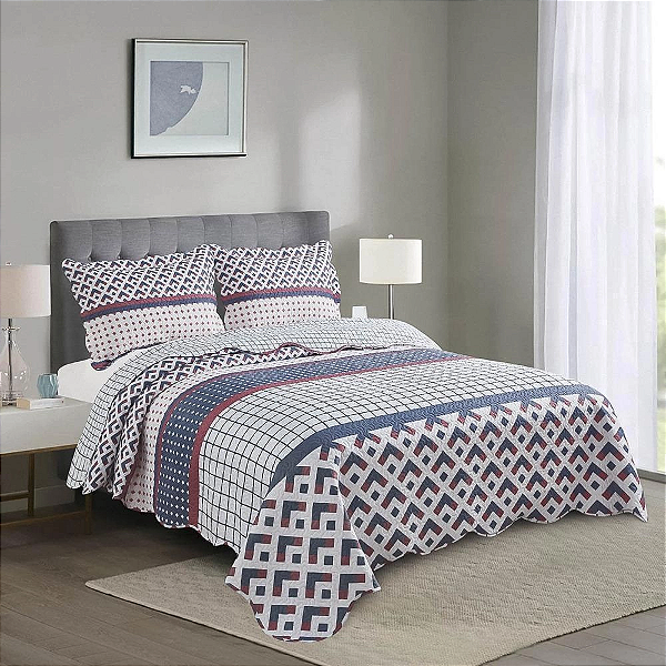 KIT COLCHA CAM EVOL PATCHWORK QUEEN MERCURY