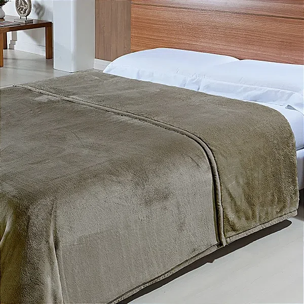 COBERTOR NIA TOQUE DE SEDA ARTICO 220X240 BEGE QUEEN