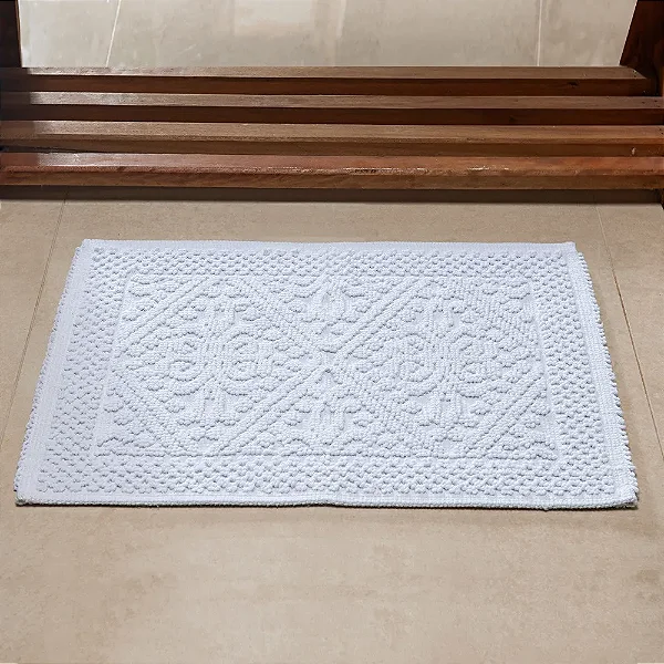 TAPETE NIA VERMONT 55X110 BRANCO
