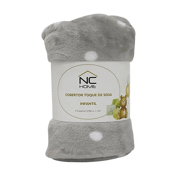 COBERTOR NIA TOQUE DE SEDA POA INF 90X110 PRATA