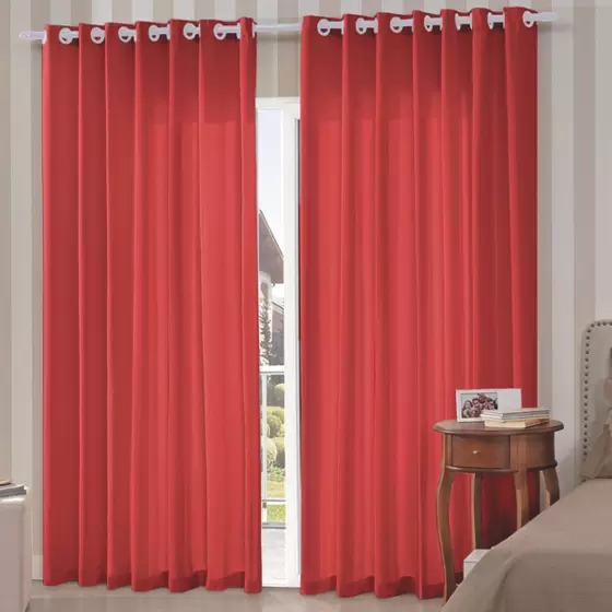 CORTINA BJA RUSTICA 260X170 PANTEX VERMELHO
