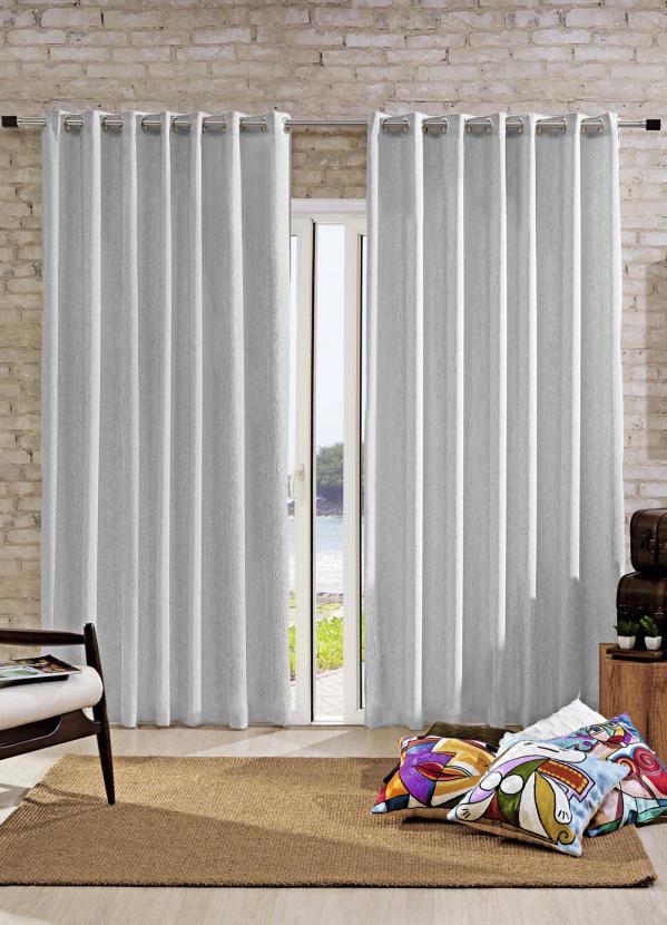 CORTINA BJA RUSTICA 260X170 POLI CINZA
