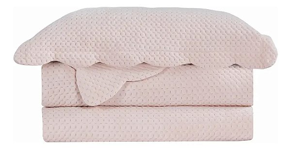 Kit Colcha Camesa Velvet Neo King Rose
