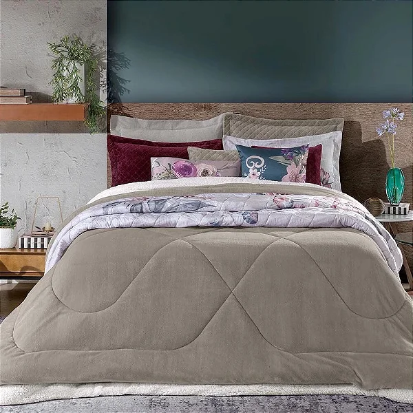 EDREDOM HDR PLUSH SHERPA EST CASAL 220X235 CHEVRON