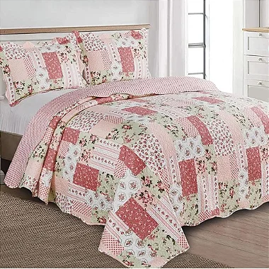 KIT COLCHA CAM EVOL PATCHWORK CASAL FLAME