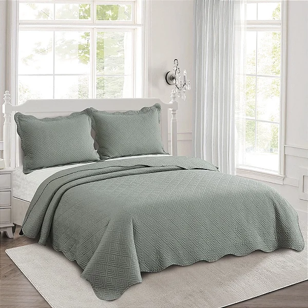 KIT COLCHA CAM CHRONOS SOLTEIRO 160x230 VERDE