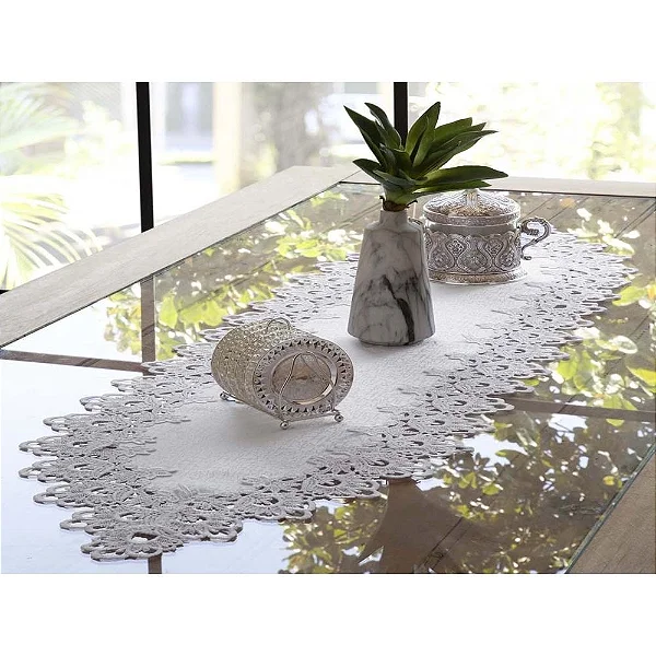 CAMINHO DE MESA JOL VENEZA 40X220 BRANCO