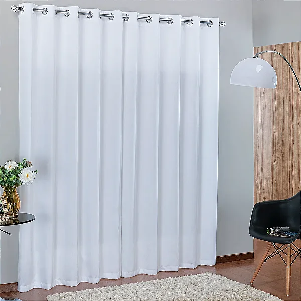CORTINA NIA VOIL DUPLEX BLACKOUT 540X260 BRANCO