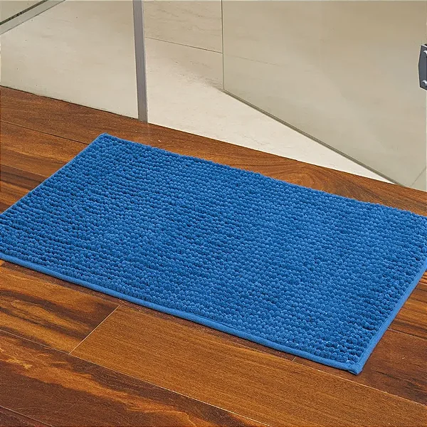 TAPETE NIA CHENILLE SHAGGY SMART 45X75 AZUL