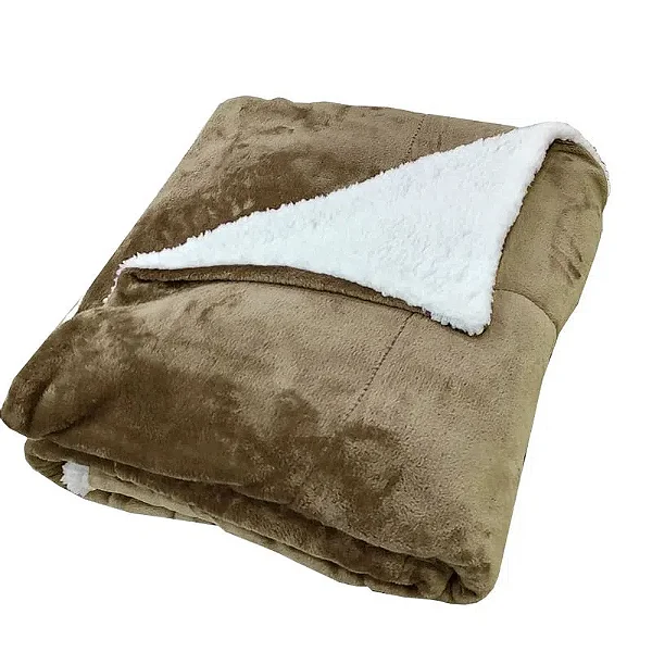 COBERDROM NIA FLANNEL 220X240 KAKI QUEEN