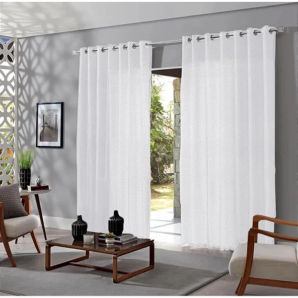 CORTINA BJA DUPLEX 360X250 VINTAGE OPTICAL BRANCO