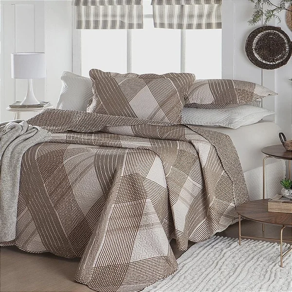 KIT COLCHA JOL ULTRASONIC DYURI CAPANEMA 260X240 QUEEN 3 PÇS